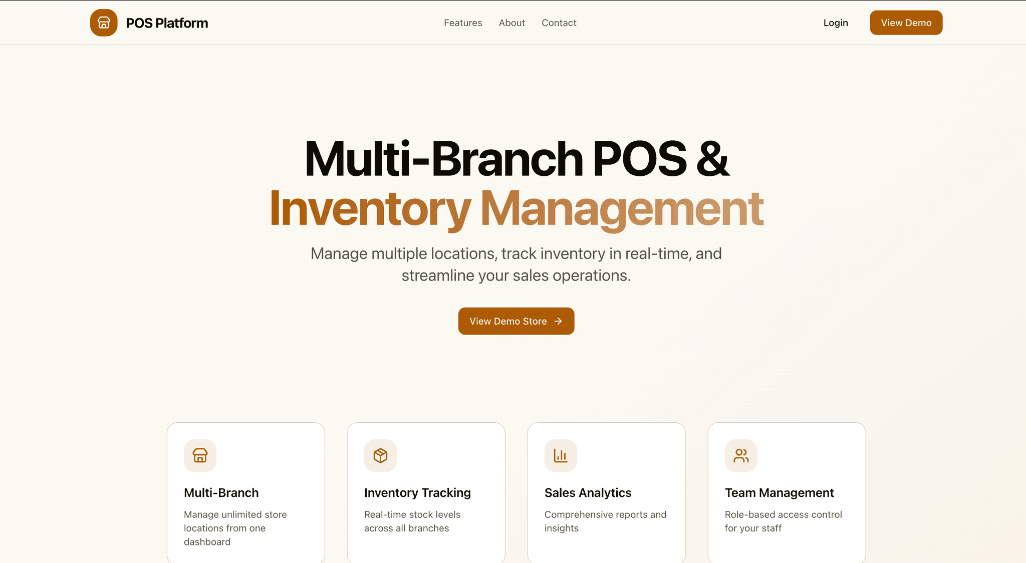 POS System - Frontend web development project screenshot